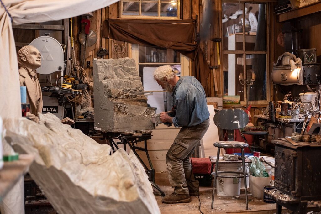 artist, studio, art, sculpture, workshop, old man, tools, sculptor, creation, exhibit, working, professional, artwork, artist, artist, artist, artist, artist, studio, sculpture, workshop, old man, sculptor, sculptor, creation